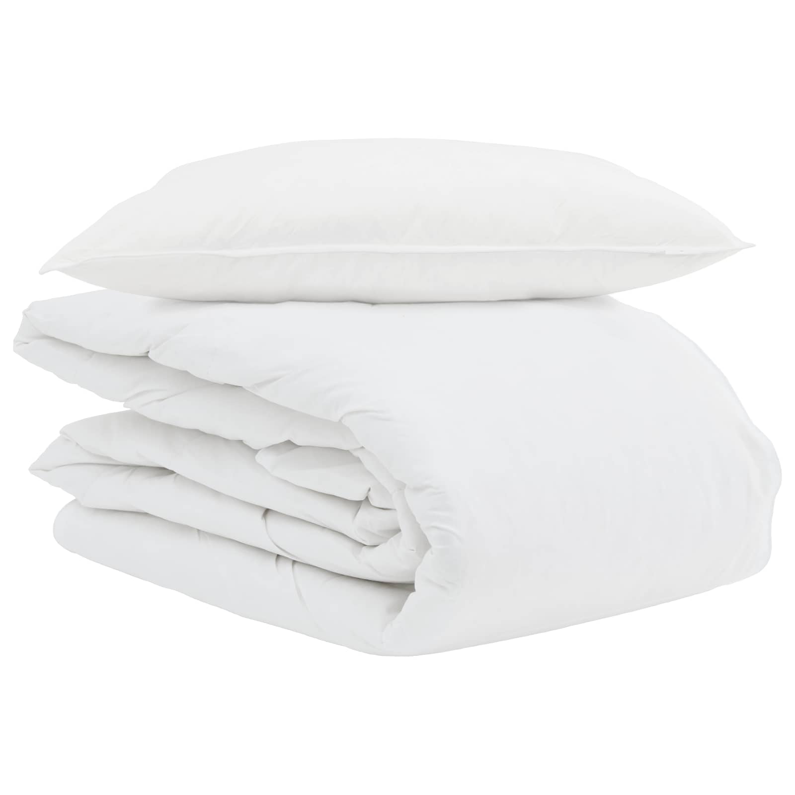 Vidaxl edredón de verano con almohada 2 piezas plumón blanco