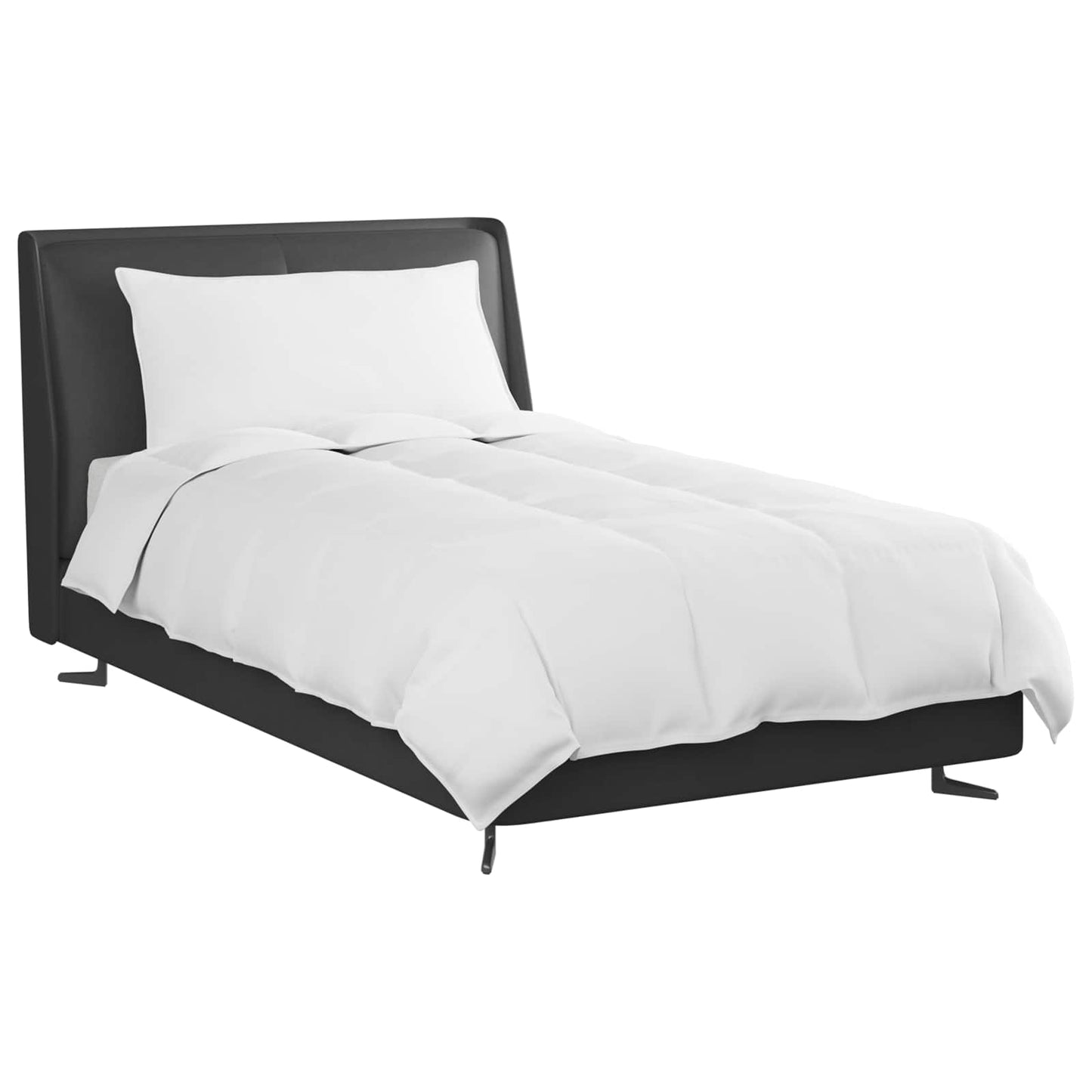 Vidaxl edredón de invierno con almohada 2 piezas plumas blancas