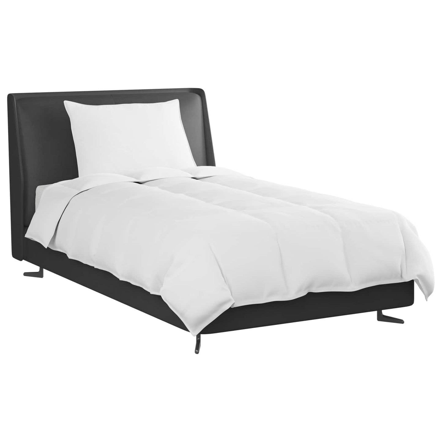 Vidaxl edredón de invierno con almohada 2 piezas plumas blancas
