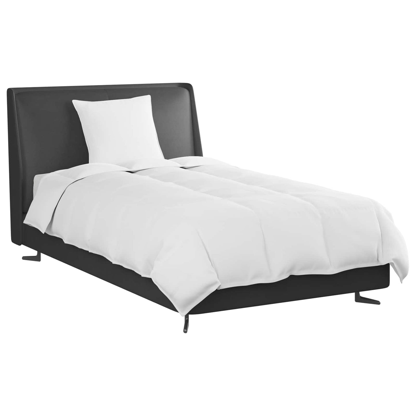 Vidaxl edredón de invierno con almohada 2 piezas plumas blancas