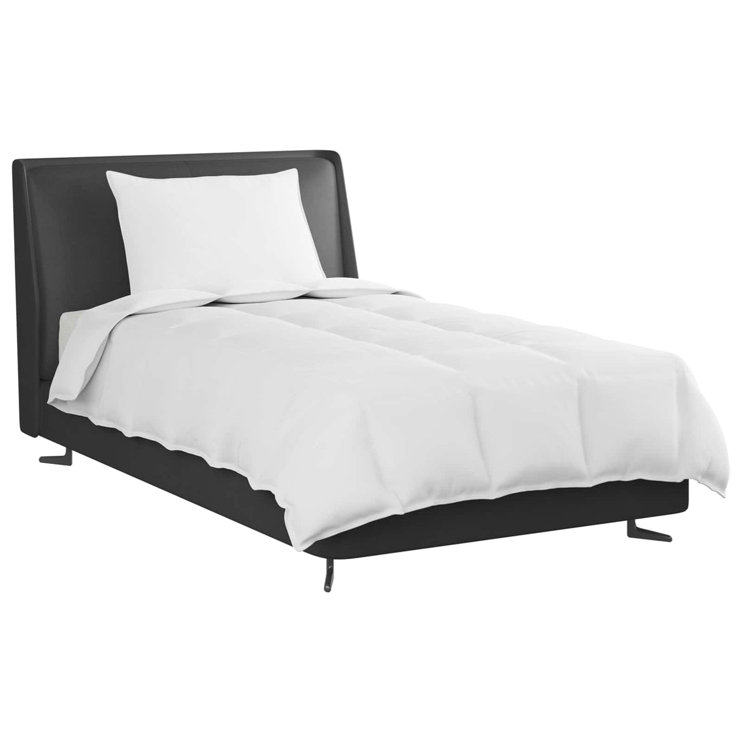 VidaXL edredón 2 en 1 con almohada 2 uds plumón blanco
