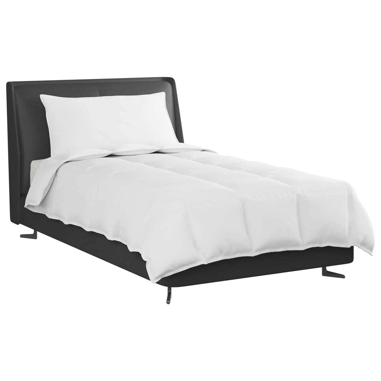 VidaXL Piumino 2 in 1 con cuscino 2 pezzi in piuma bianca
