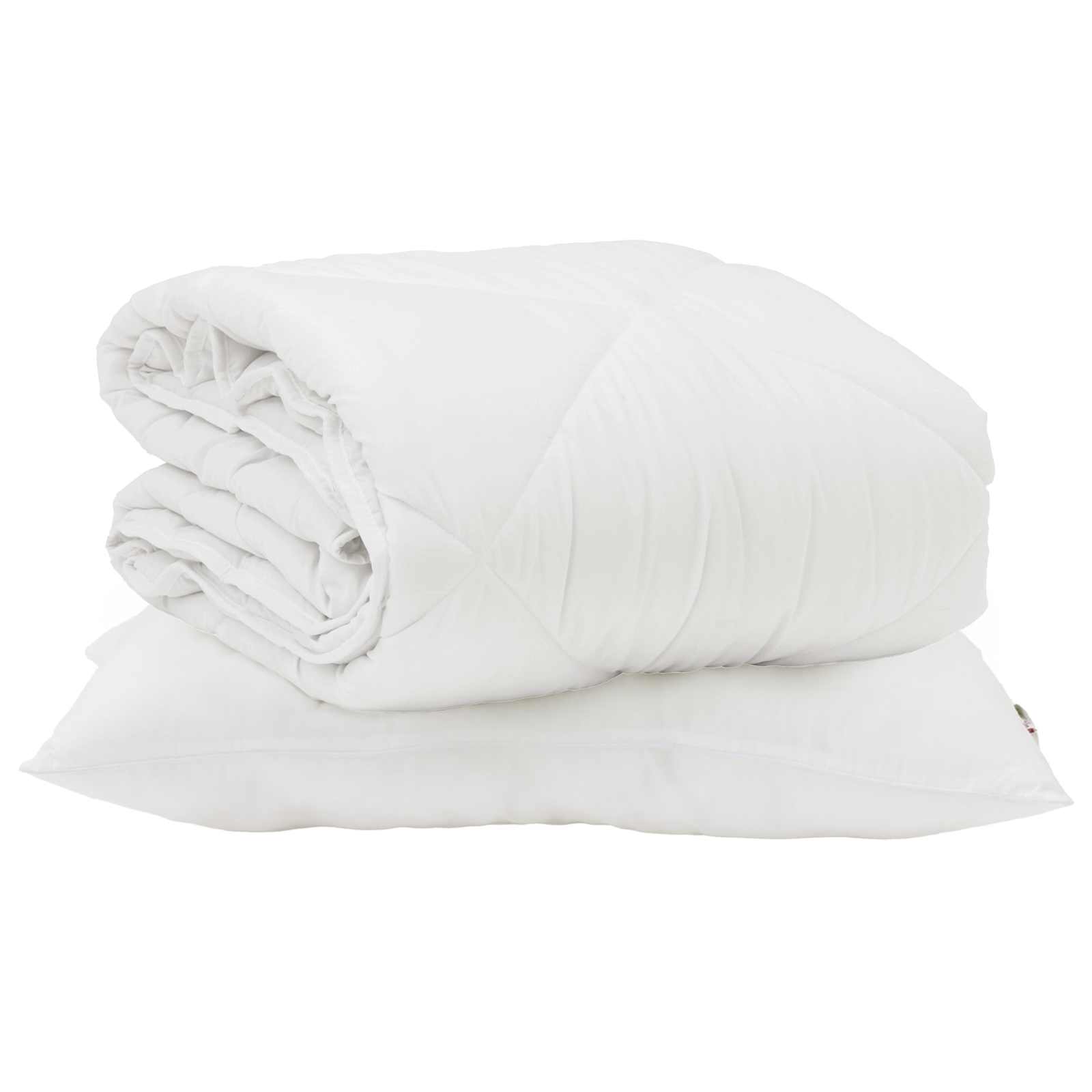 Vidaxl edredón de verano con almohada 2 piezas microfibra blanco