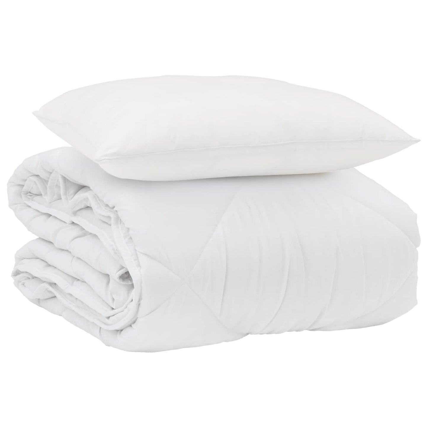 Vidaxl edredón de verano con almohada 2 piezas microfibra blanco