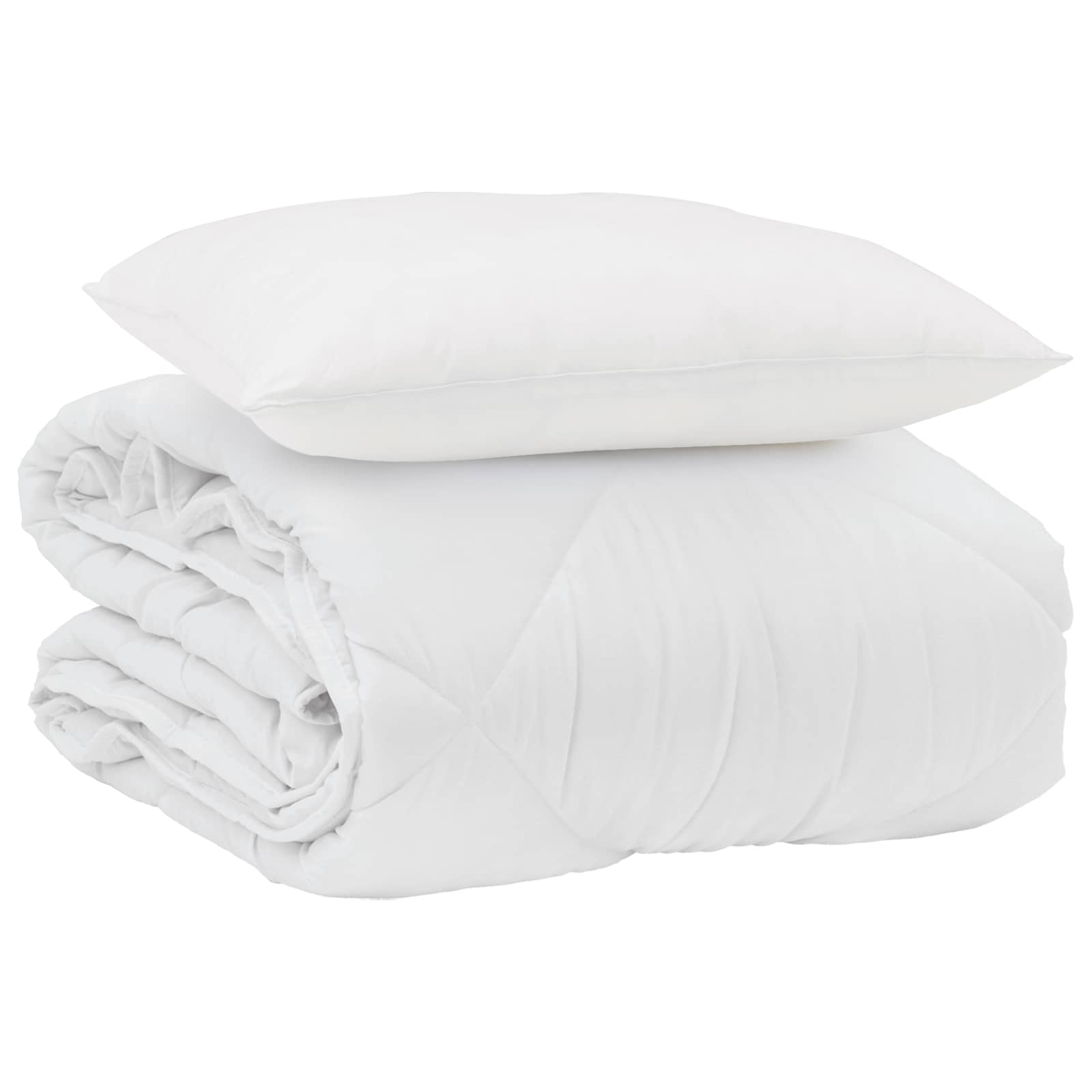 Vidaxl edredón de verano con almohada 2 piezas microfibra blanco