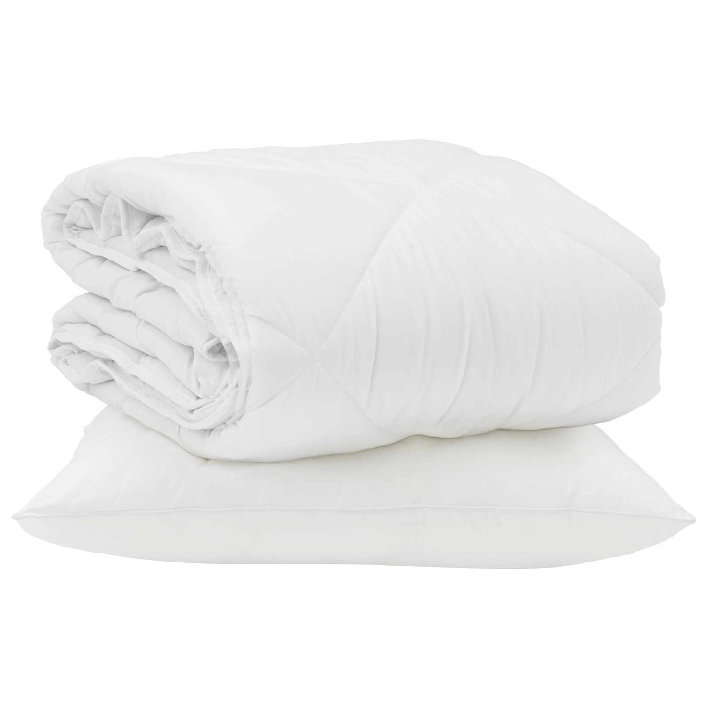 Vidaxl edredón de verano con almohada 2 piezas microfibra blanco