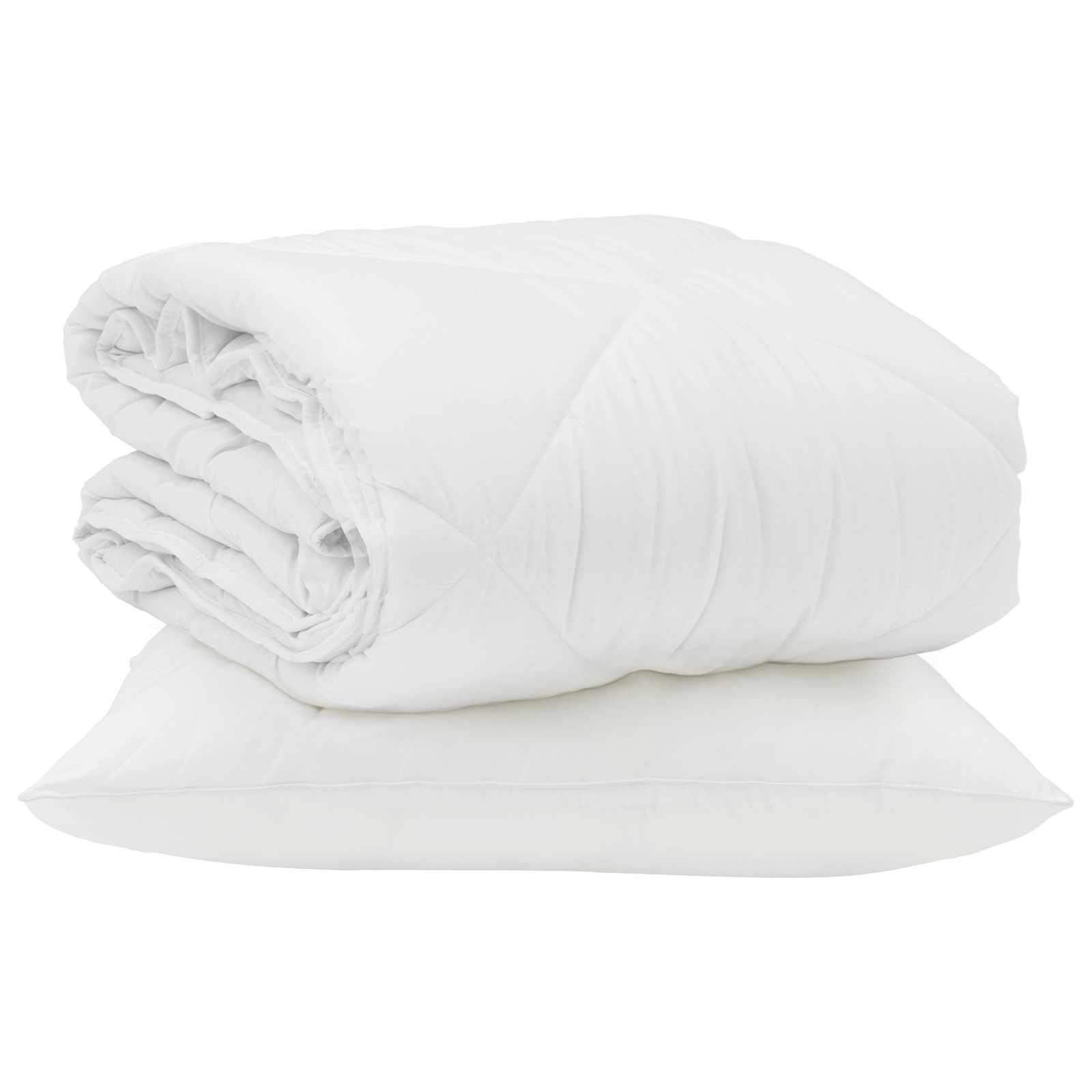 Vidaxl edredón de verano con almohada 2 piezas microfibra blanco