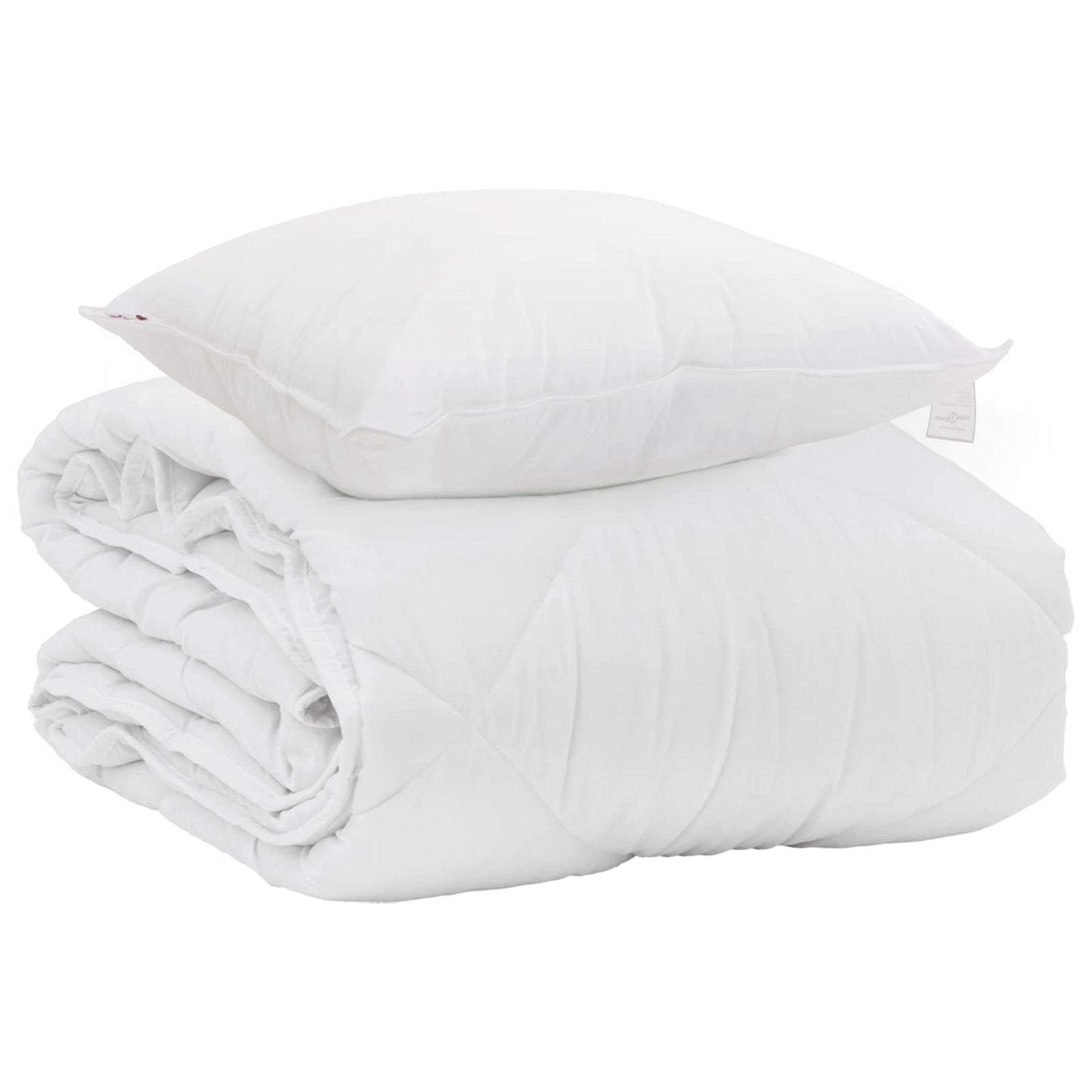 Vidaxl edredón de verano con almohada 2 piezas microfibra blanco