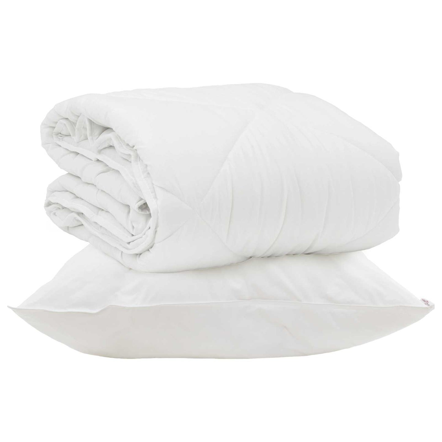 Vidaxl edredón de verano con almohada 2 piezas microfibra blanco
