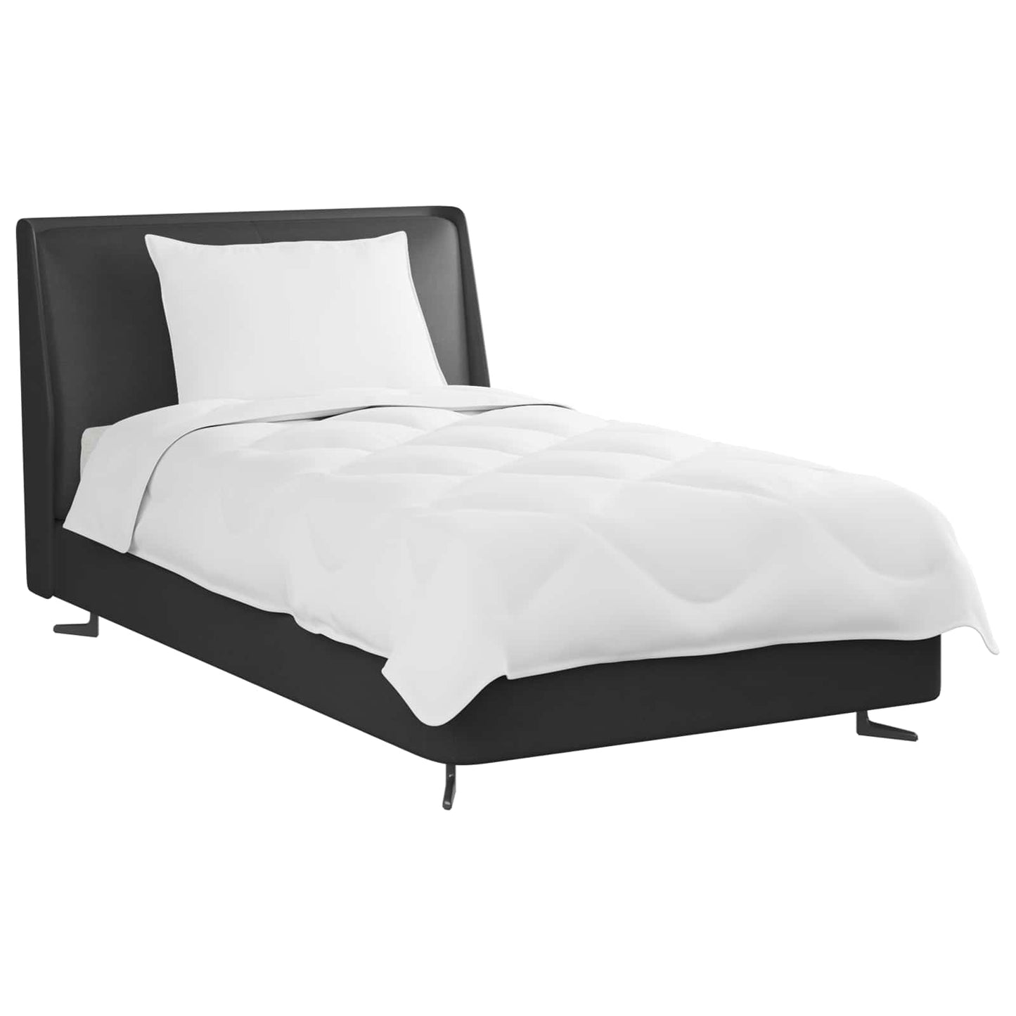 Vidaxl edredón de verano con almohada 2 piezas microfibra blanco