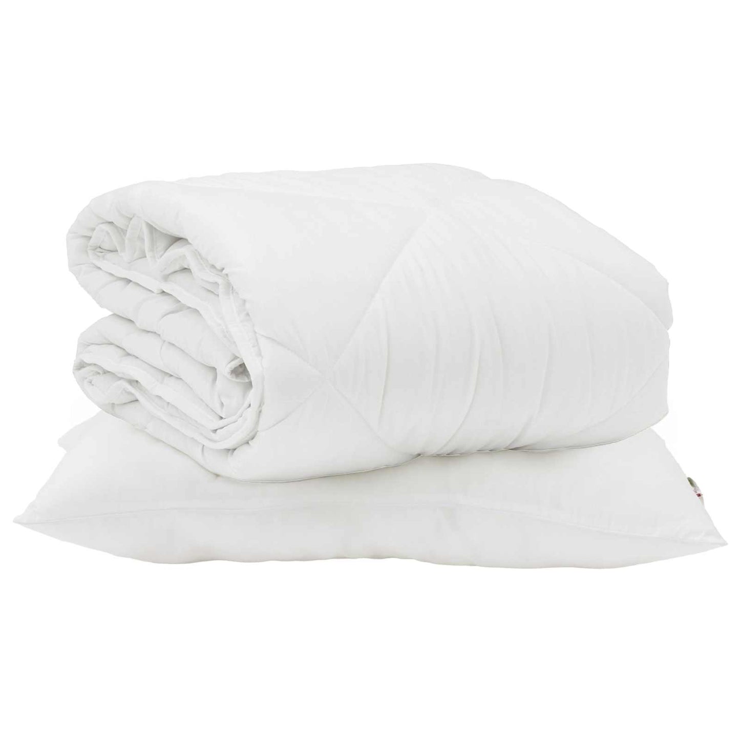 Vidaxl edredón de verano con almohada 2 piezas microfibra blanco