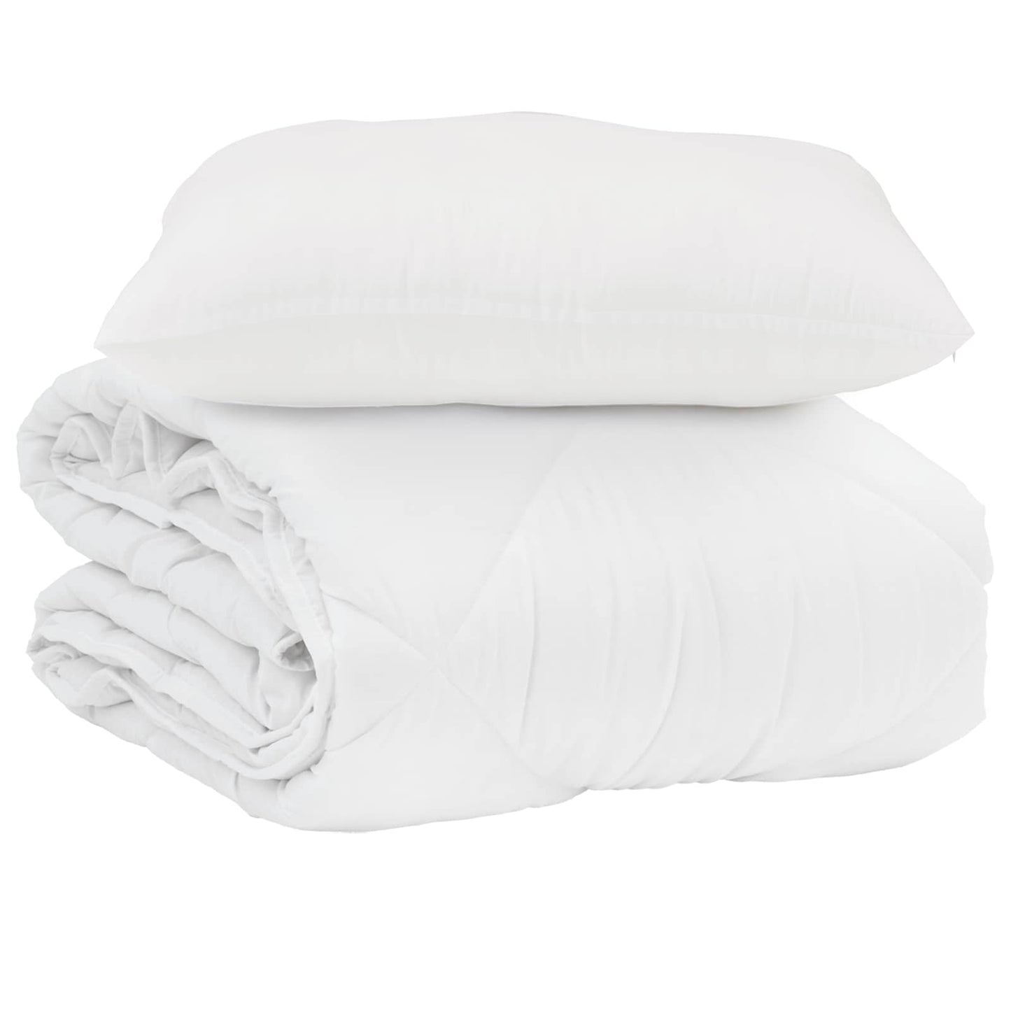 Vidaxl edredón de verano con almohada 2 piezas microfibra blanco