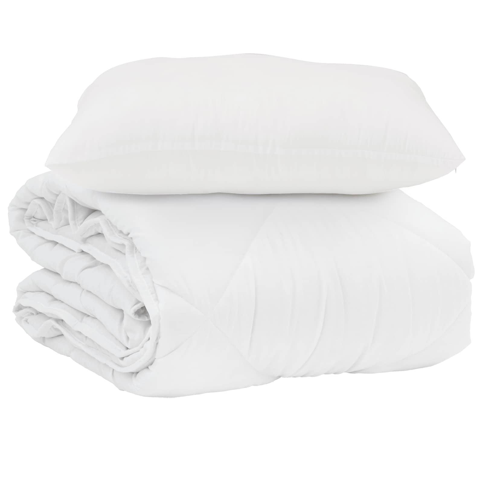 Vidaxl edredón de verano con almohada 2 piezas microfibra blanco