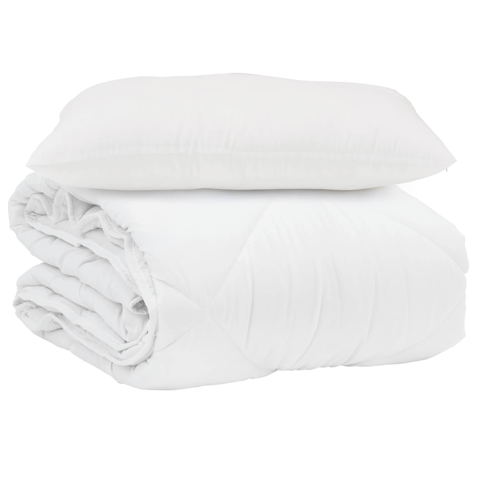 Vidaxl edredón de verano con almohada 2 piezas microfibra blanco