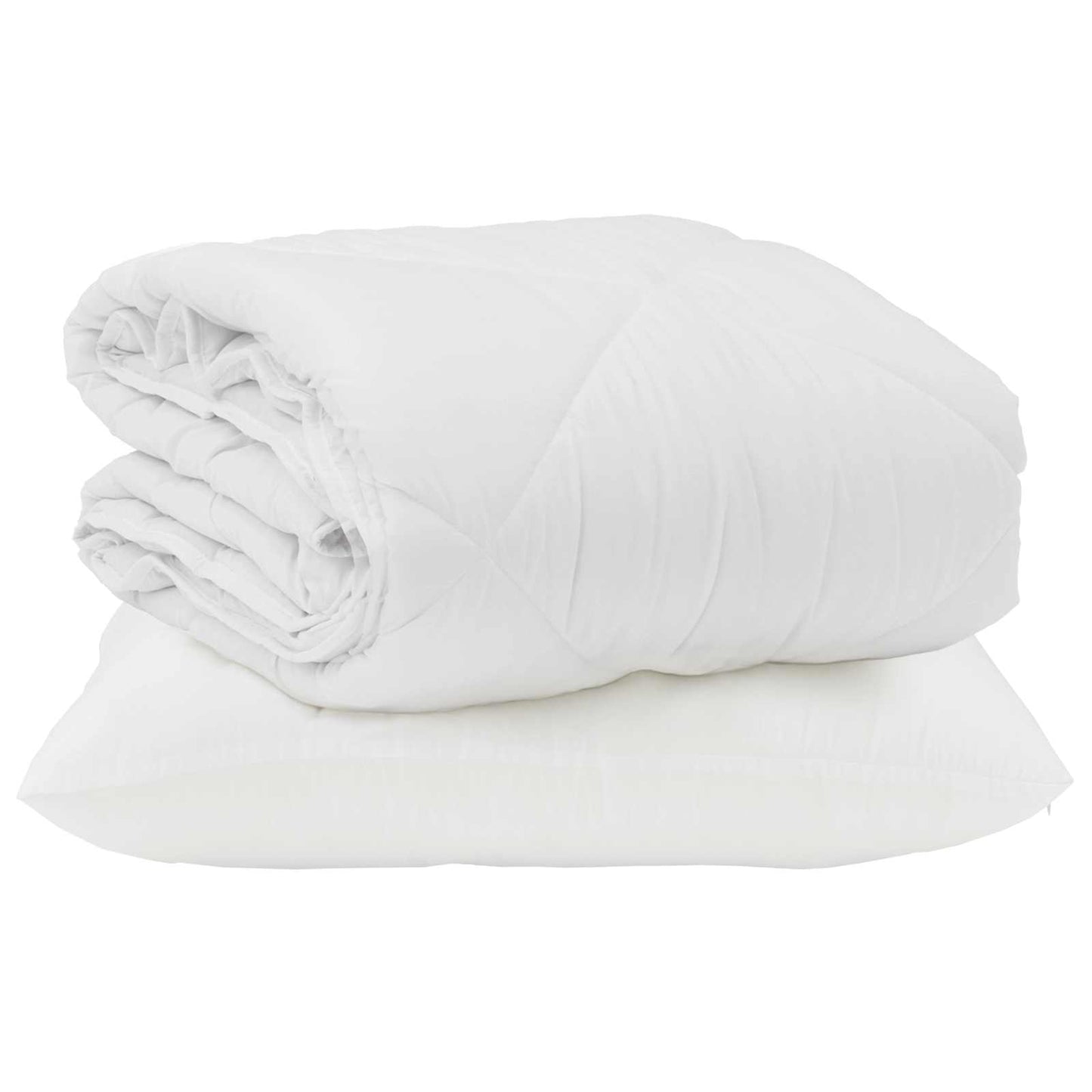 Vidaxl zomer dekbed met kussen 2 pcs wit microvezel