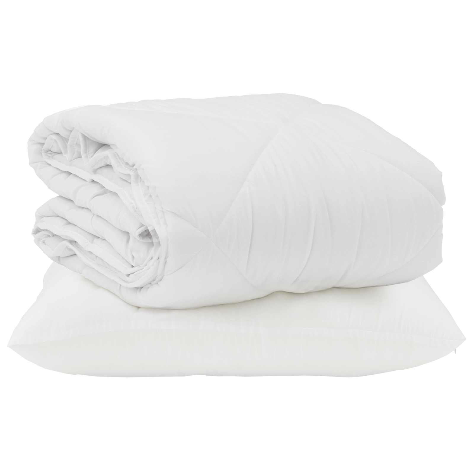 Vidaxl edredón de verano con almohada 2 piezas microfibra blanco