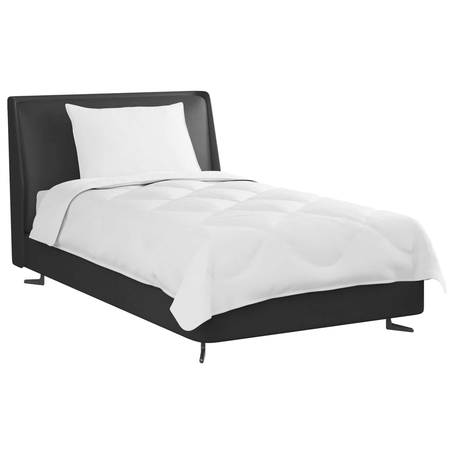 Vidaxl het duvet voor elk seizoen met kussen 2 pcs wit microvezel