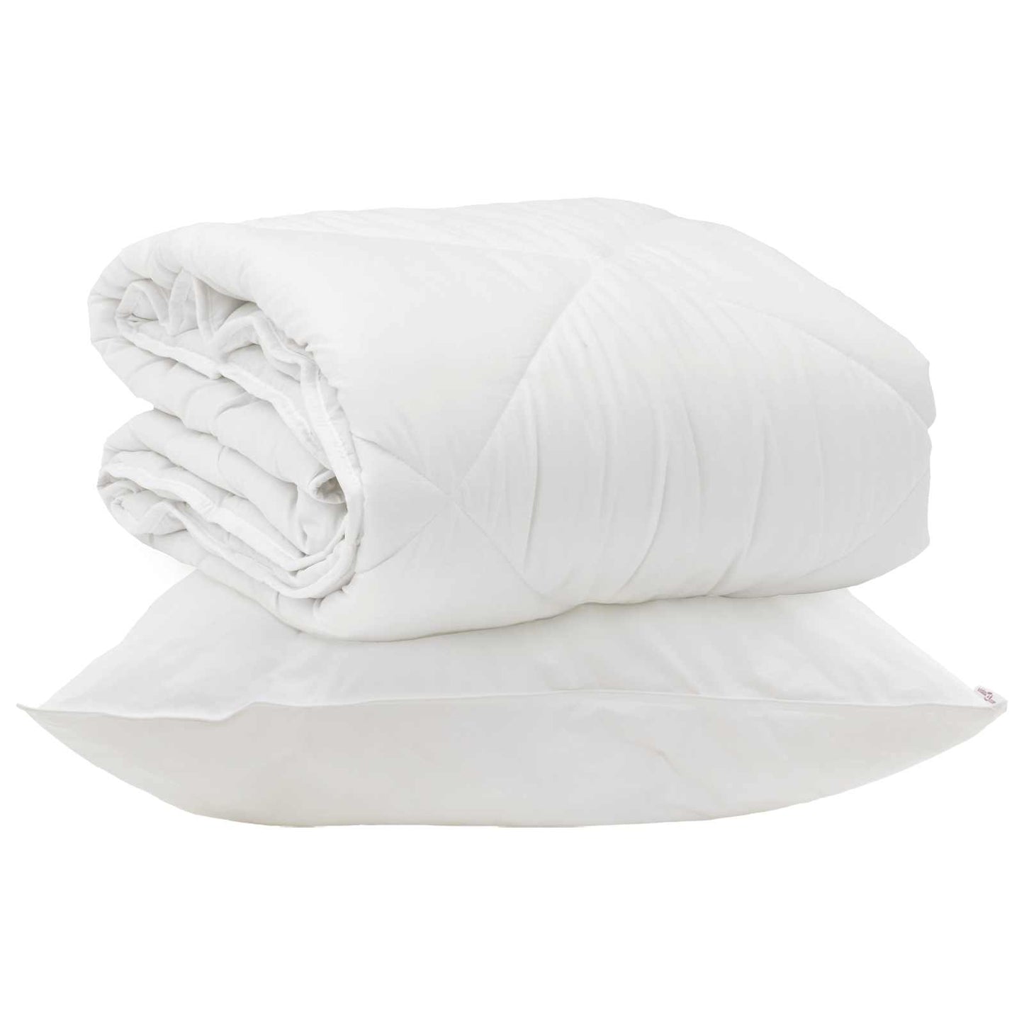 Vidaxl het duvet voor elk seizoen met kussen 2 pcs wit microvezel