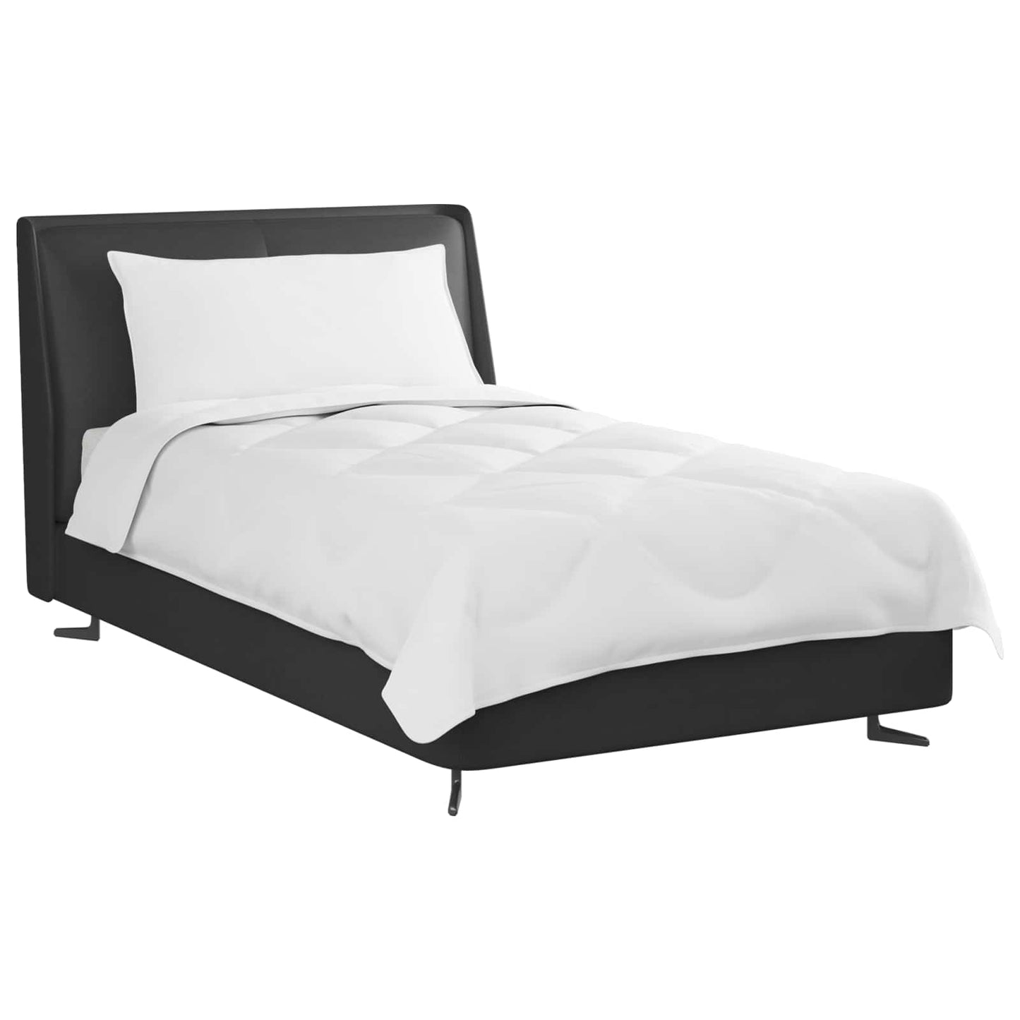 Vidaxl het duvet voor elk seizoen met kussen 2 pcs wit microvezel