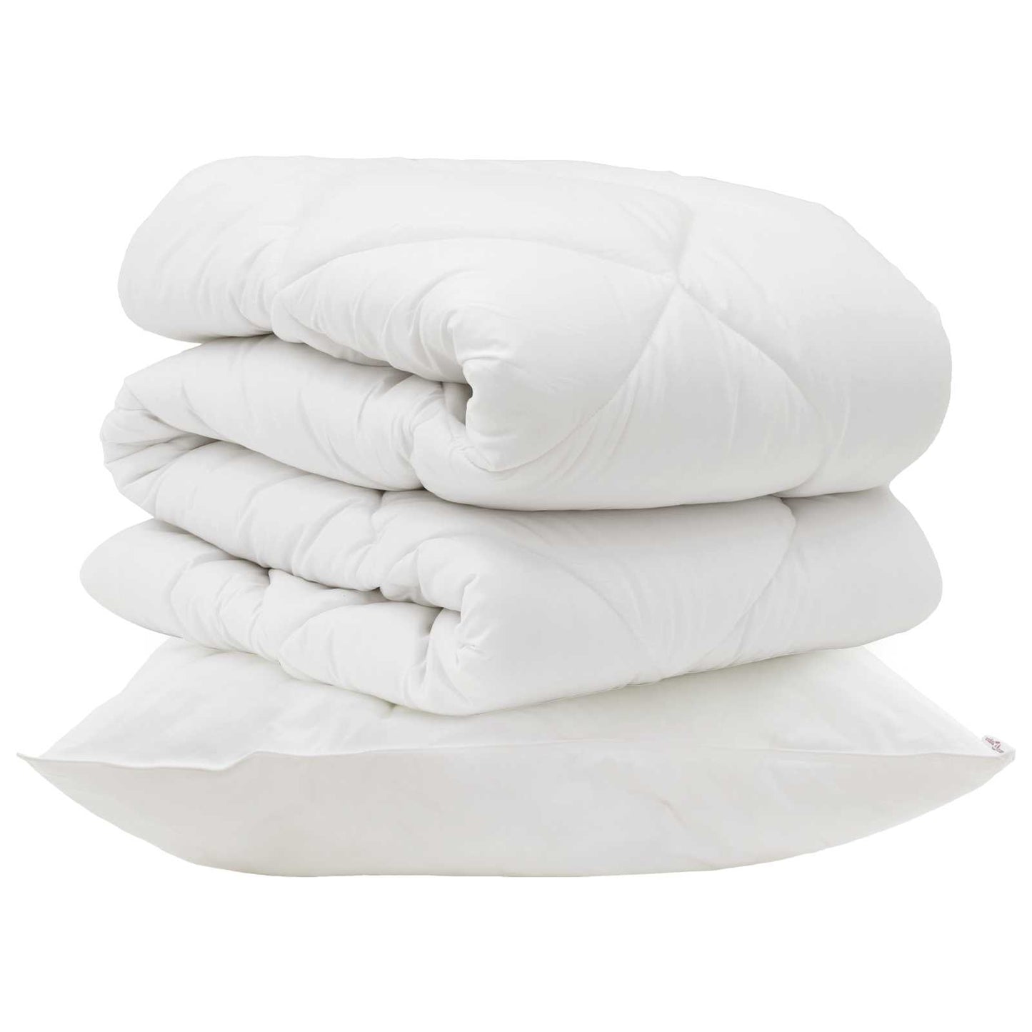 Vidaxl dekbed met kussen 2 pcs wit microvezel