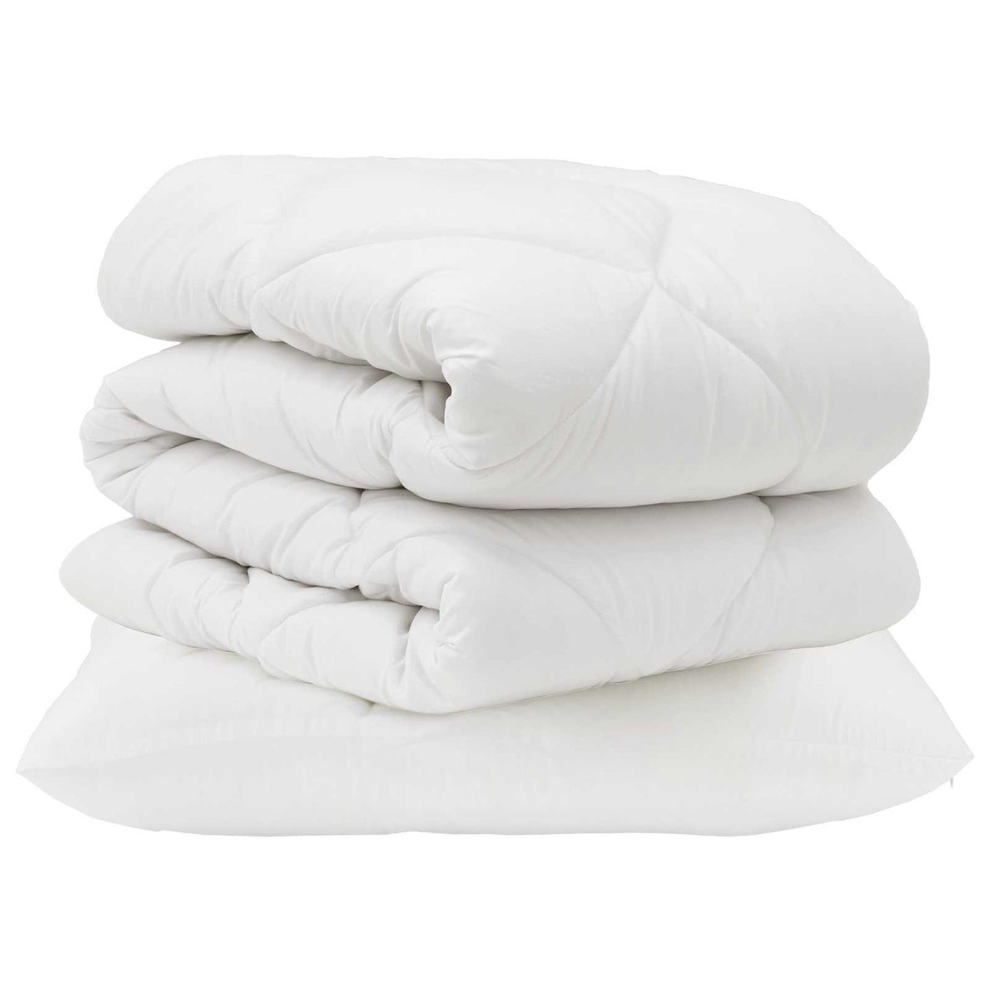 Vidaxl dekbed set met kussen 2 pcs wit microvezel