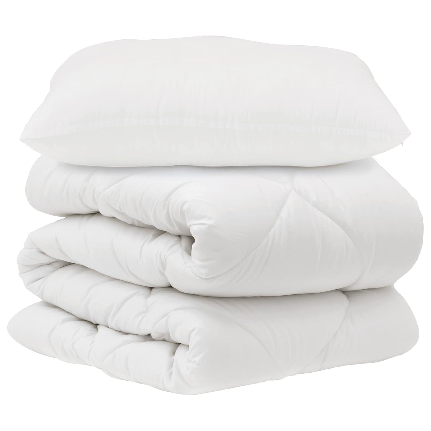 Vidaxl dekbed set met kussen 2 pcs wit microvezel