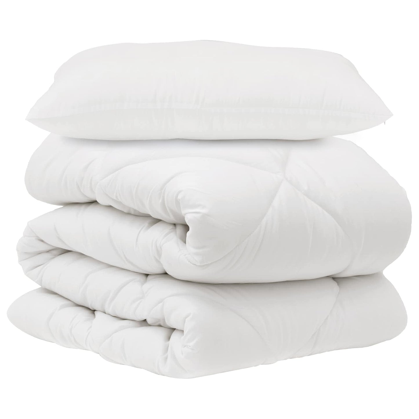Vidaxl dekbed set met kussen 2 pcs wit microvezel