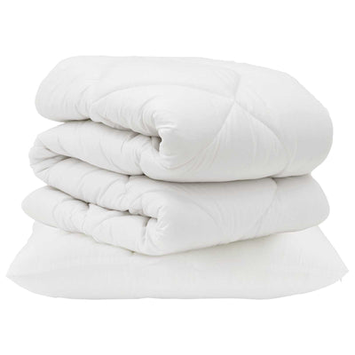 Vidaxl dekbed set met kussen 2 pcs wit microvezel