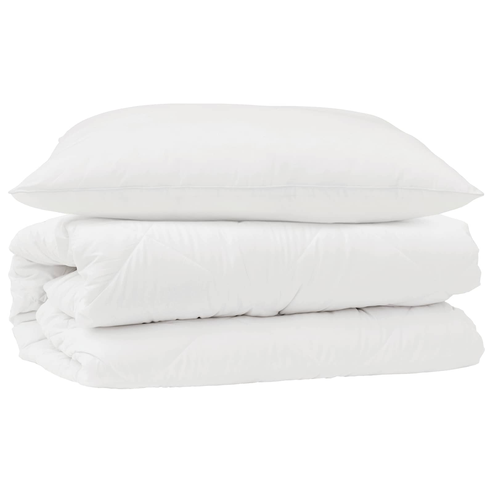 Vidaxl juego nórdico con almohada 2 piezas microfibra blanco
