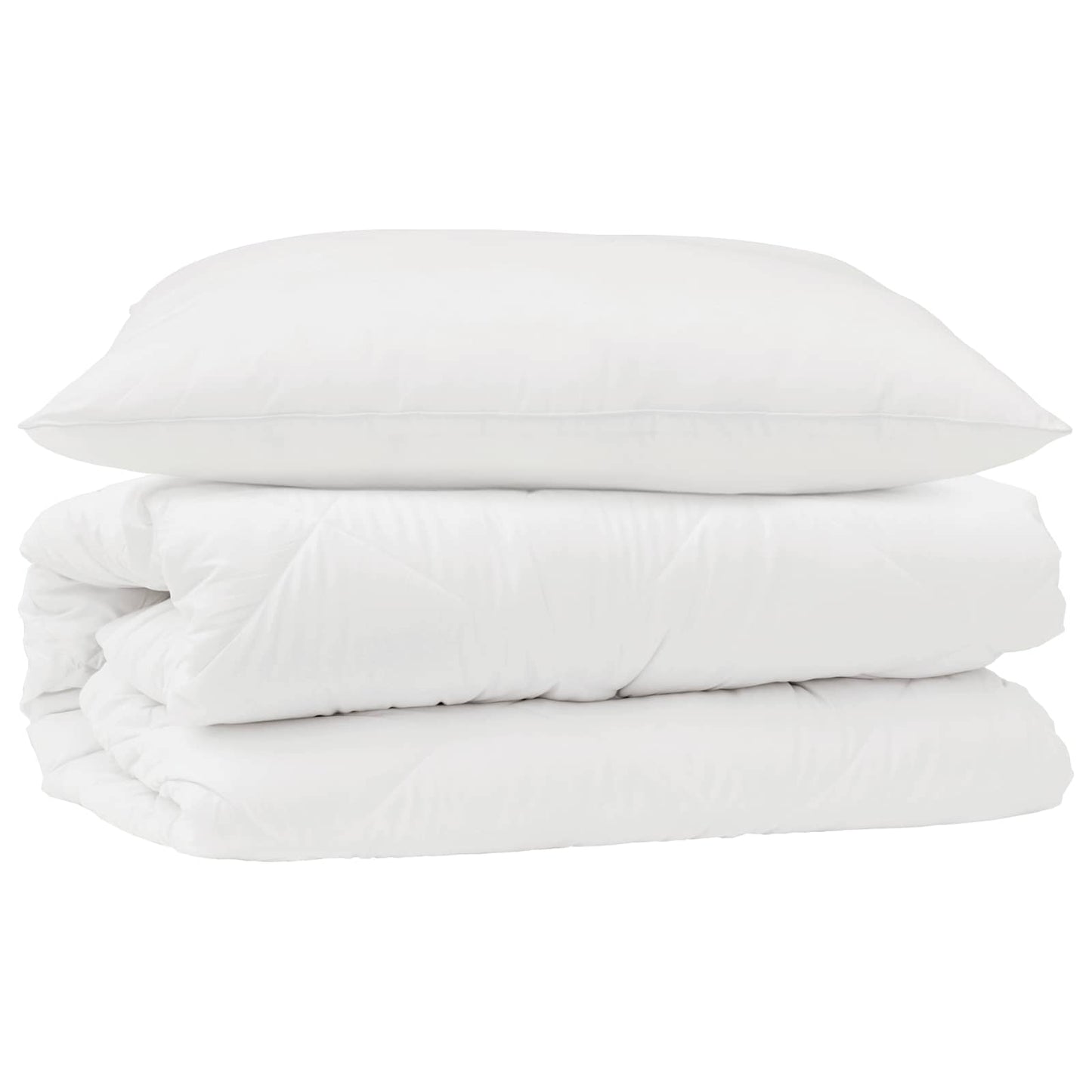 Vidaxl dekbed set met kussen 2 pcs wit microfibre