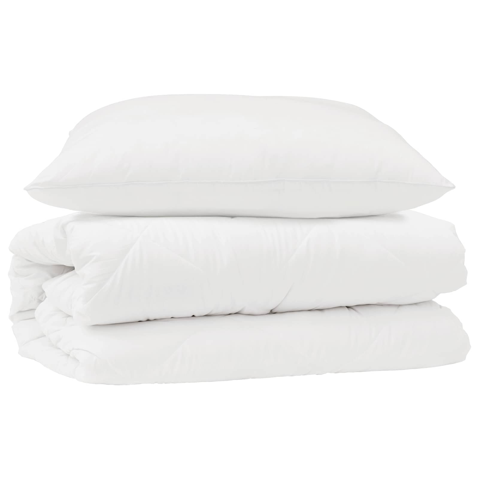 Vidaxl juego nórdico con almohada 2 piezas microfibra blanco