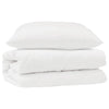 Vidaxl juego nórdico con almohada 2 piezas microfibra blanco