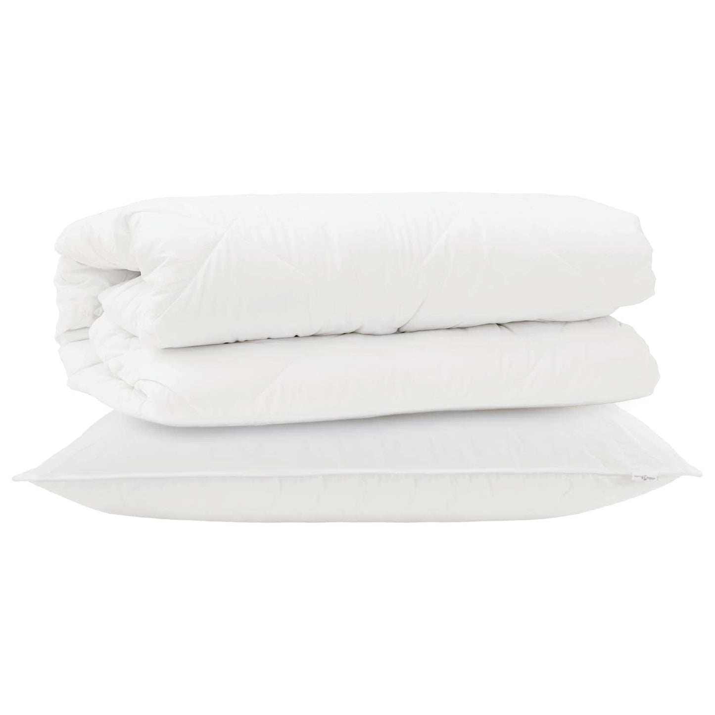 Vidaxl juego nórdico con almohada 2 piezas microfibra blanco