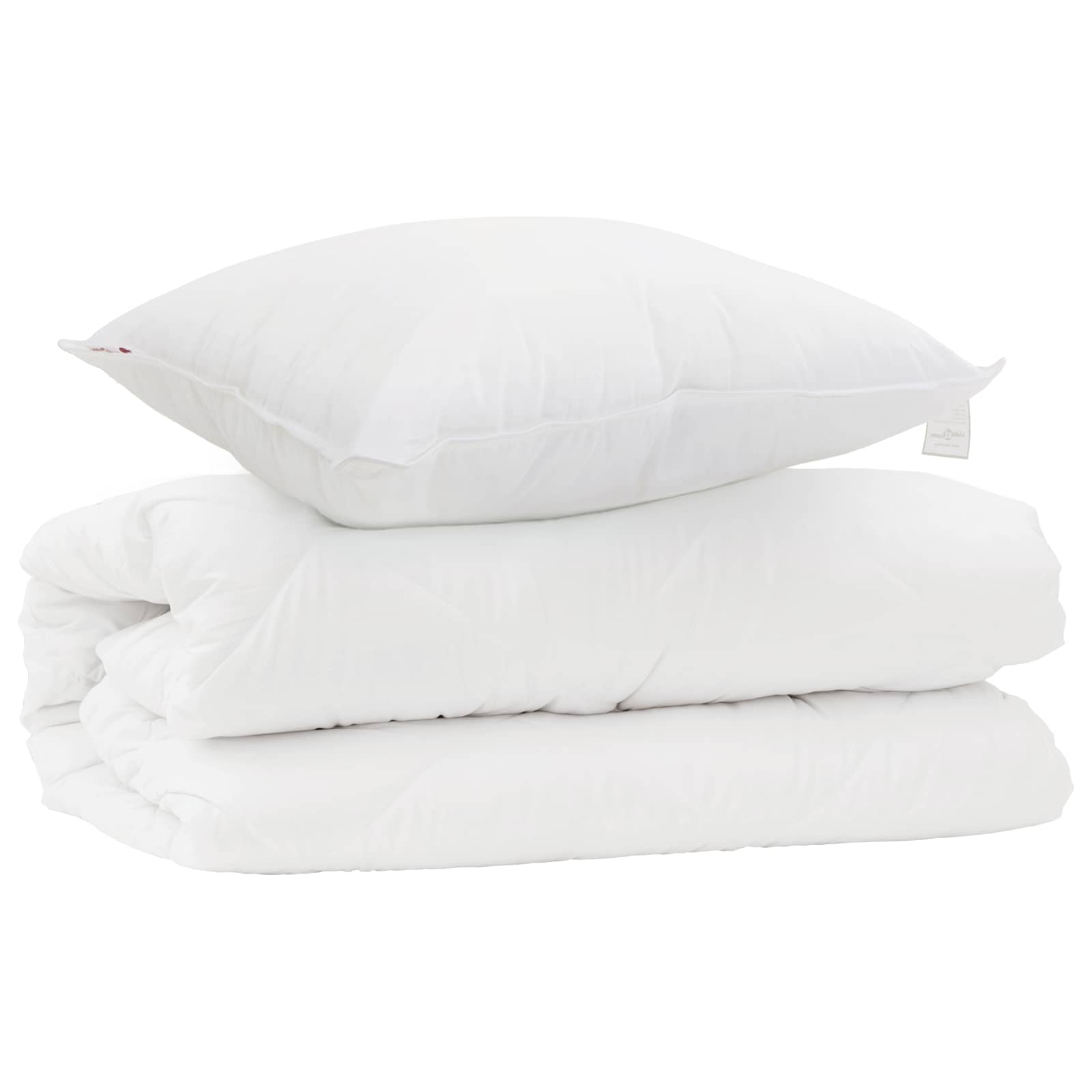 Vidaxl juego nórdico con almohada 2 piezas microfibra blanco