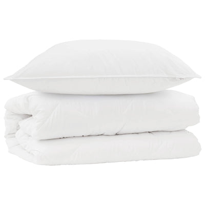 Vidaxl dekbed set met kussen 2 pcs wit microfibre