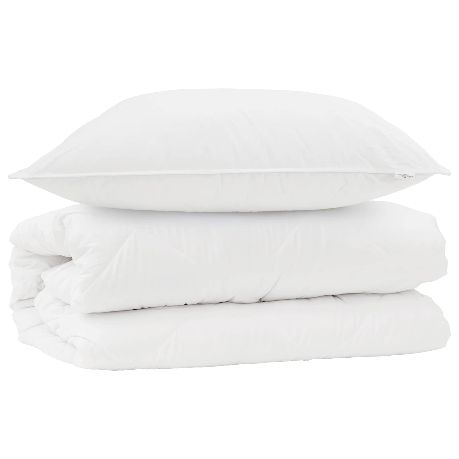 Vidaxl juego nórdico con almohada 2 piezas microfibra blanco