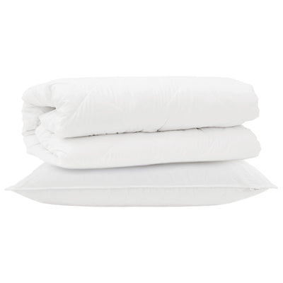 Vidaxl dekbed set met kussen 2 pcs wit microfibre
