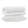 Vidaxl juego nórdico con almohada 2 piezas microfibra blanco