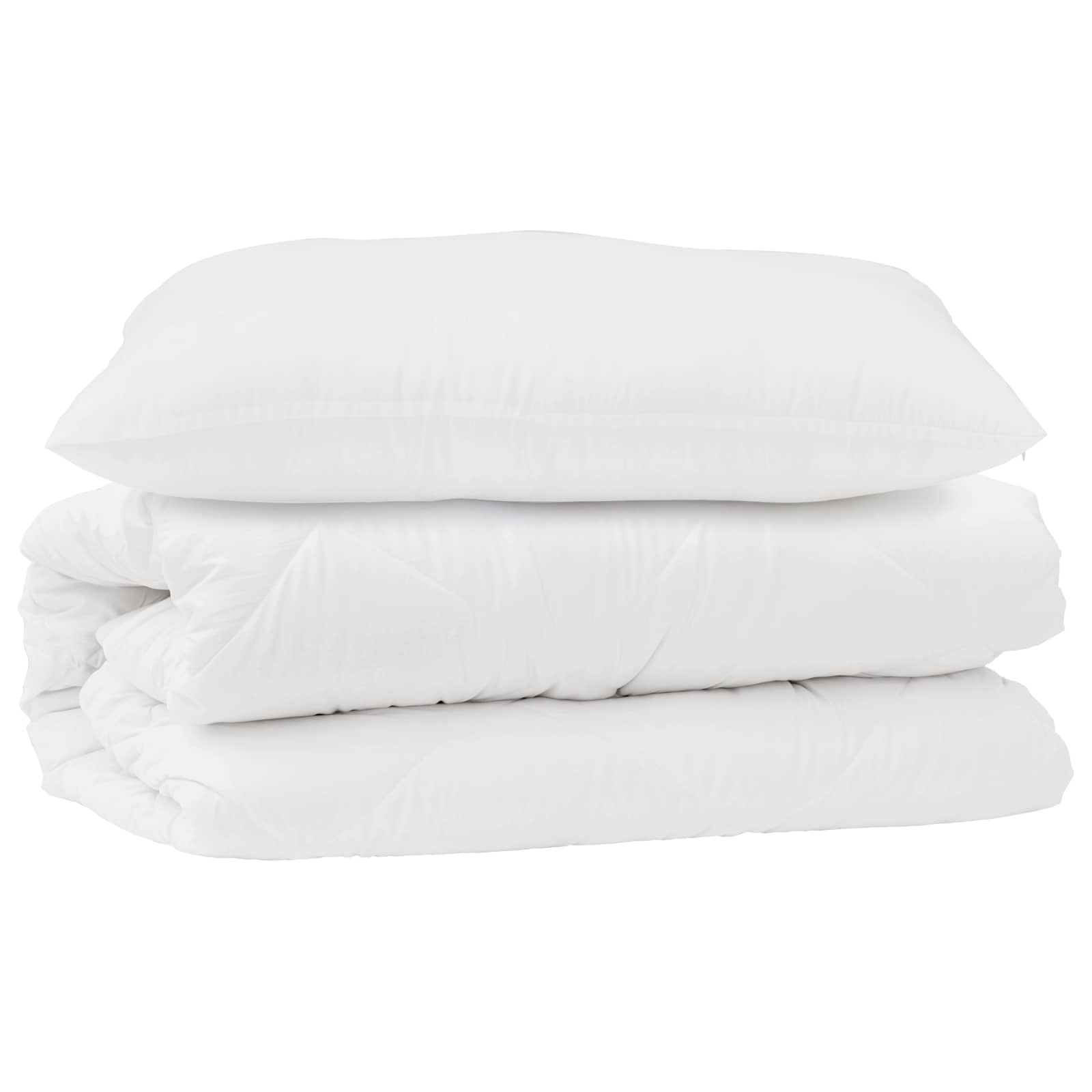 Vidaxl juego nórdico con almohada 2 piezas microfibra blanco