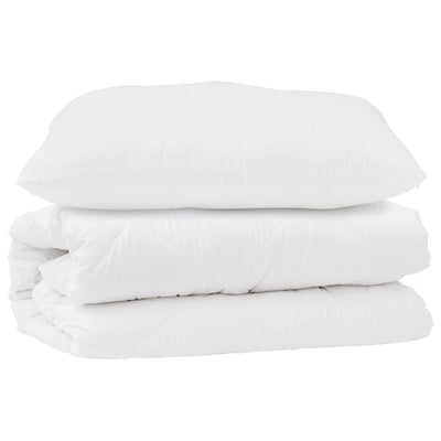 Vidaxl dekbed set met kussen 2 pcs wit microfibre