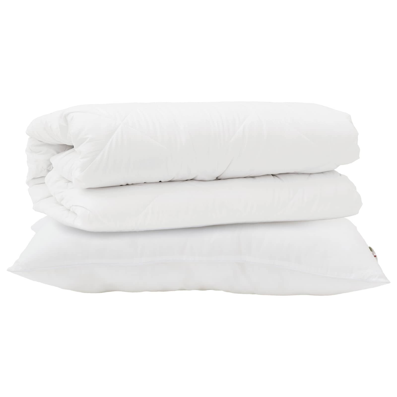 Vidaxl juego nórdico con almohada 2 piezas microfibra blanco