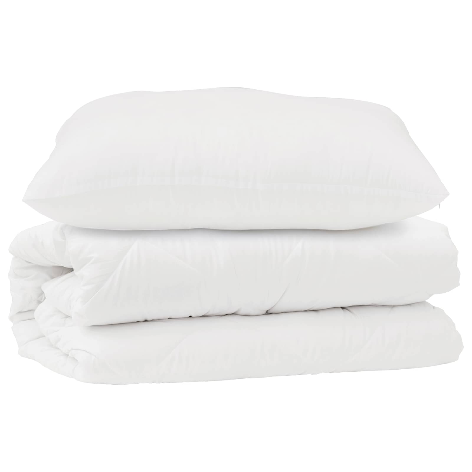Vidaxl juego nórdico con almohada 2 piezas microfibra blanco