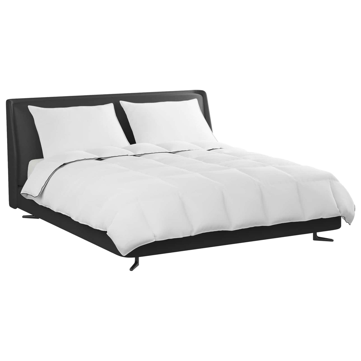 Vidaxl edredón de invierno con almohada 3 piezas plumas blancas