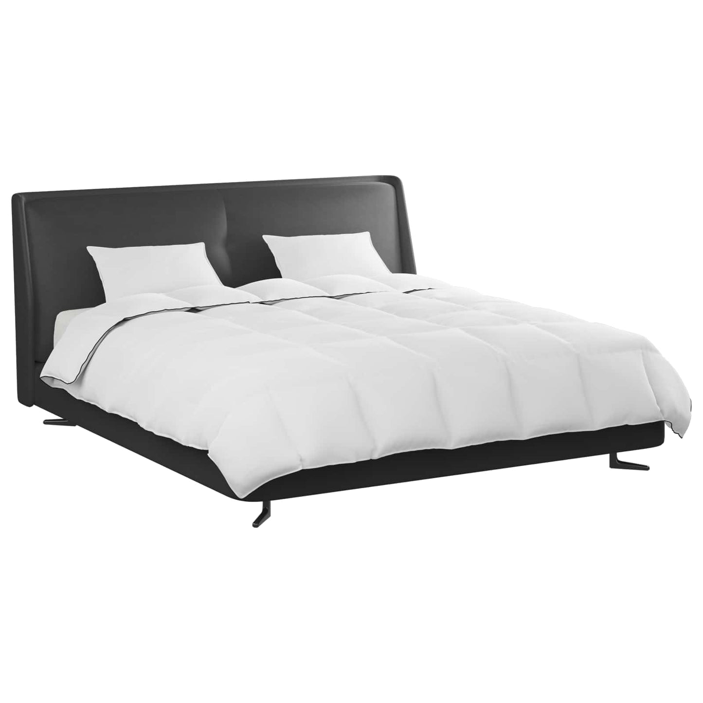 Vidaxl edredón de invierno con almohada 3 piezas plumas blancas