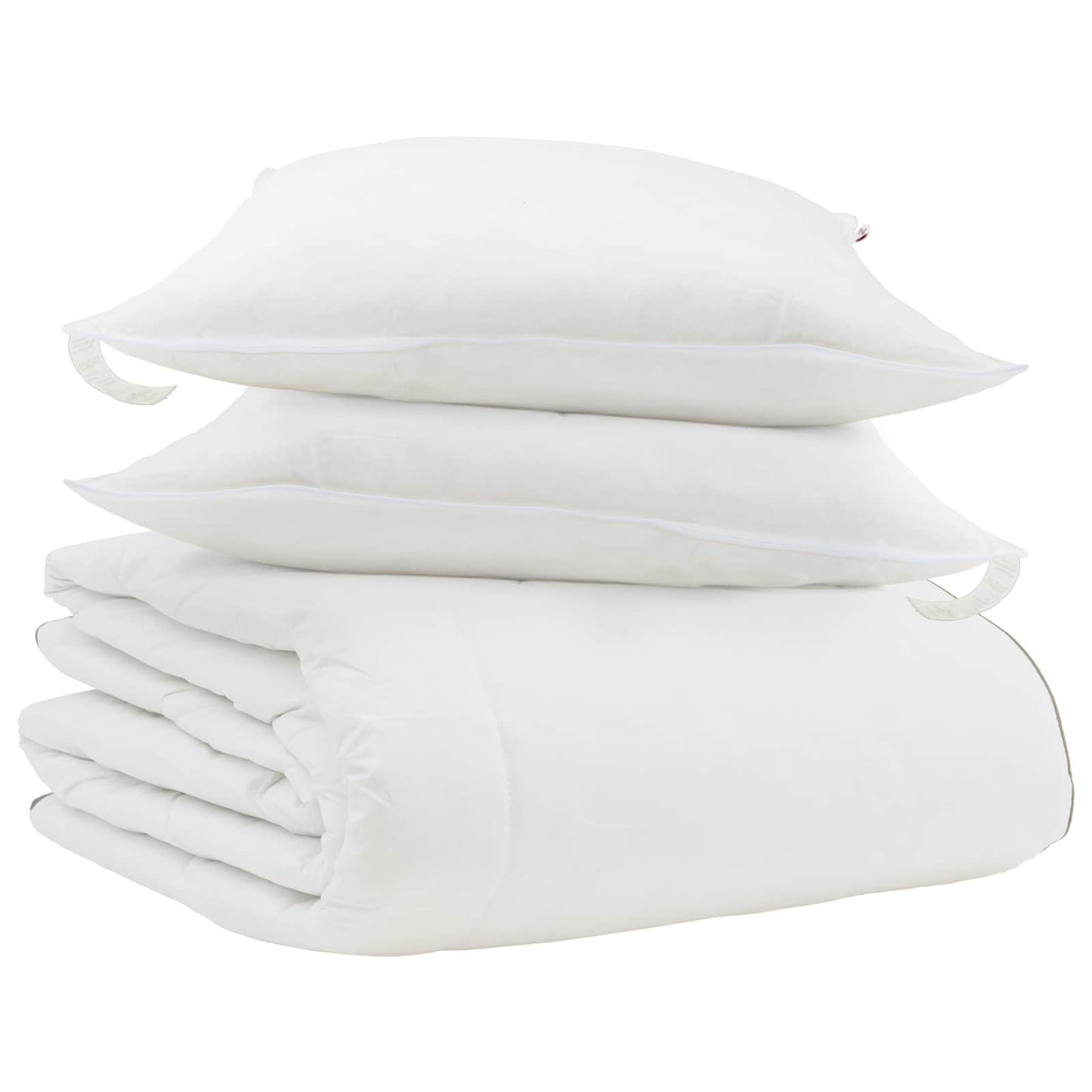 Vidaxl winter dekbed met kussen 3 pcs wit donsveertjes