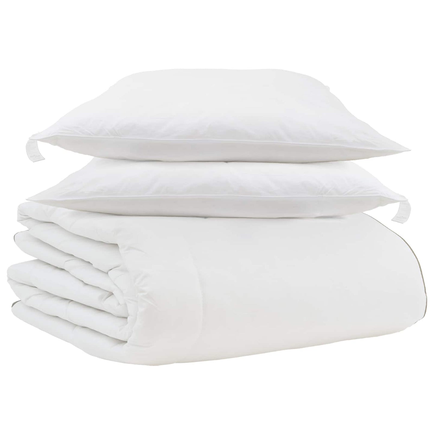 Vidaxl winter dekbed met kussen 3 pcs wit donsveertjes