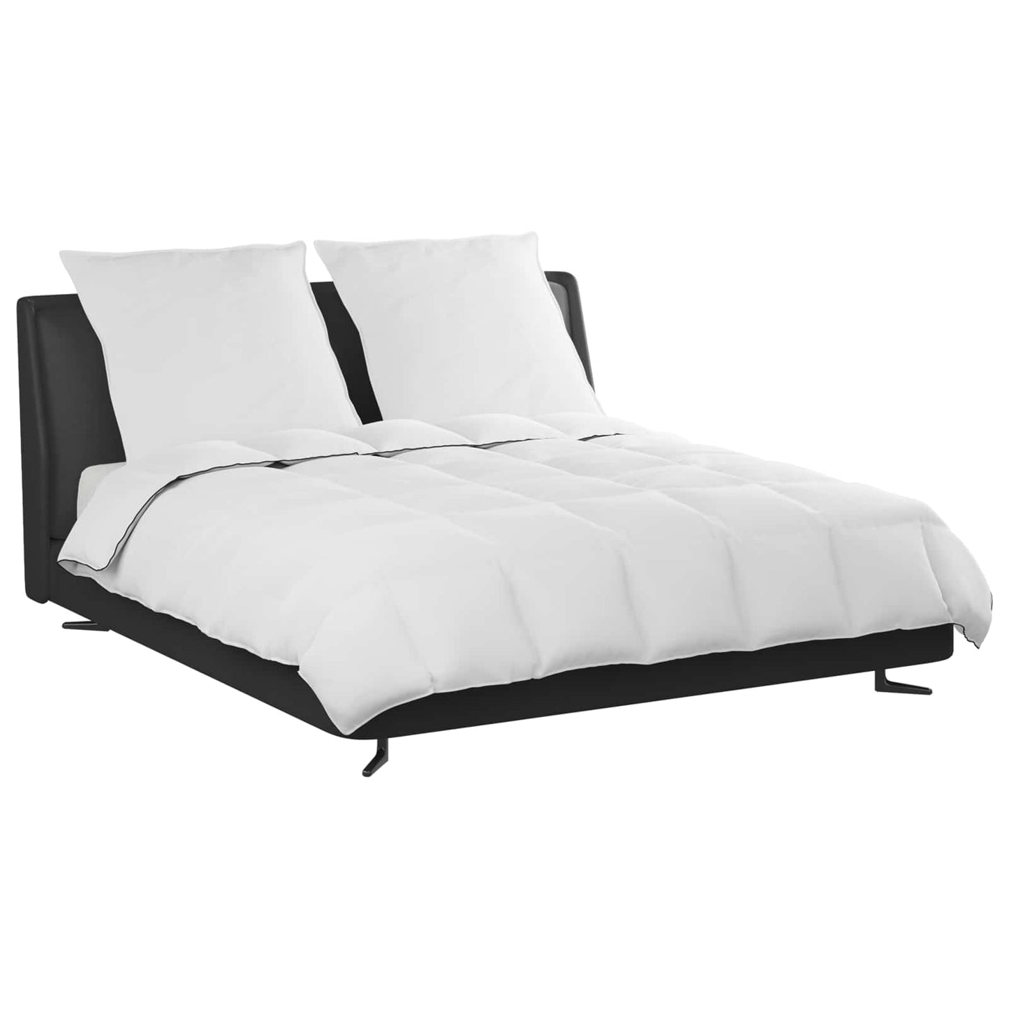 Vidaxl edredón de invierno con almohada 3 piezas plumas blancas