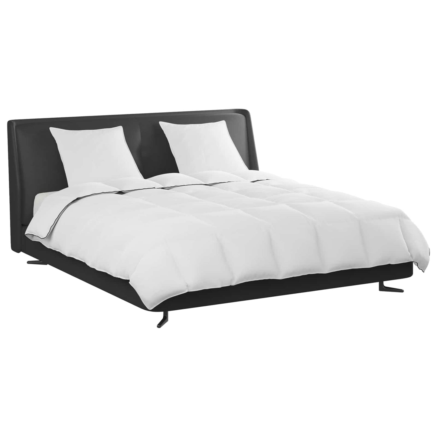 Vidaxl edredón de invierno con almohada 3 piezas plumas blancas