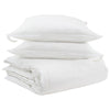 Vidaxl juego nórdico con almohada 3 piezas plumón blanco