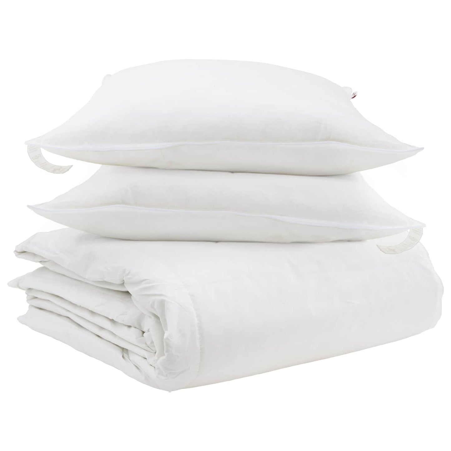 Vidaxl dekbed set met kussen 3 pcs wit donsveertjes